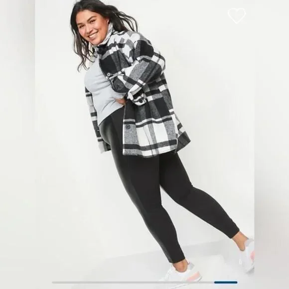 NWT Old Navy High-Waisted Faux-Leather Front-Panel Leggings - Picture 8 of 8